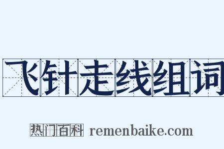 飞针走线组词是什么意思的图片